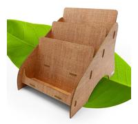 stableco 1 x porte-brochure écologique DIN A5 horizontalement avec 3 compartiments Support de vol stable au design naturel pas de plastique ! Juste du papier ! Support de brochure durable