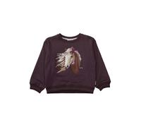 STACCATO Sweat-shirt marron / violet / lie de vin / blanc, Taille 116-122