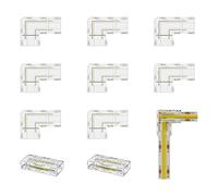 Staccatory 8 connecteurs COB de 8 mm, 8 connecteurs d'angle en forme de L, 2 connecteurs sans espace pour lumières COB, pas pour bandes lumineuses de 10 mm