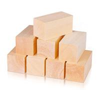 Staccatory Blocs de sculpture en bois de tilleul 10,2 x 5,1 x 5,1 cm, blocs de sculpture sur bois pour adultes, débutants ou experts