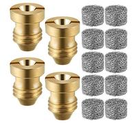 Staccatory Lot de 4 embouts de buse à orifice pour canon à mousse et 10 pièces pour machine à mousse, buse filetée universelle de 1,1 mm et filtre à mailles