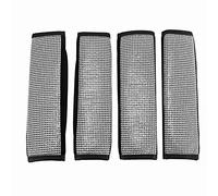 Staccatory Lot de 4 épaulettes de ceinture en cristal pour voiture - Accessoires de décoration de voiture pour femme