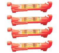 Staccatory Lot de 4 niveaux de cordes pour l'arpentage, les métiers, la maçonnerie, etc. (rouge)