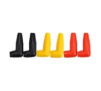 Staccatory Lot de 6 cosses de câble électrique en caoutchouc pour moteur électrique, noir, rouge et jaune
