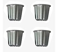 Staccatory Moule à canele, moule à muffins, 4 moules à cannele antiadhésifs, Canneles gris-noir