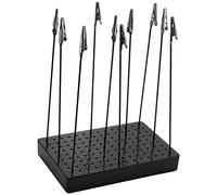 Staccatory Support de peinture 9 x 14 trous avec 10 pinces crocodiles en métal pour modélisation, jouets, accessoires de loisirs