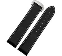 STACHES DE MONTRER 20 mm 22 mm EXINE CURVE SILICONE BANDE Men de bracelet de plongée Bracelet en caoutchouc ajustement pour Omega Seamaster 300 ajustement pour Seiko Huawei Samsung Watch Strap (20 mm