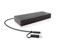 Origin Storage 40AF0135EU station d'accueil USB 3.2 Gen 1 (3.1 Gen 1) Type-A + Type-C Charbon de bois, Rouge