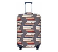 Stack Books - Housses de bagage de voyage à imprimé classique, housses élastiques pour valises de 45,7 à 81,6 cm, Noir, G