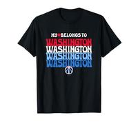 Stack de Logos NBA My Heart Belongs to The Washington Wave T-Shirt