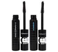 Stack Mascara Duo by MAC for Women - 2 Pc 0.41oz Superstack Mega Brush - Black, 0.41oz Superstack Mega Brush Waterproof - Black