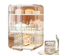 Stackable Bottle Organizer, Clear 3 Tier Storage Rack, 11.4 Inches Holder with Grooved Base, Shatter Resistant Pet Material Kitchen Gear, Transparent Design with Glossy Finish Tool for Pantry Fridge