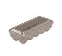 Stackable Egg Holder - Refrigerator Container for Daily Storage | 10 15 Grid Tray with Protective Lid, Chicken Egg Dispenser for Kitchen Organization, Compact Food Accessory for Cooking Home Use