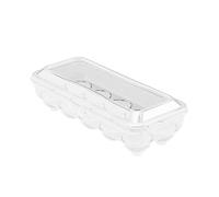 Stackable Egg Holder - Refrigerator Container for Daily Storage | 10 15 Grid Tray with Protective Lid, Chicken Egg Dispenser for Kitchen Organization, Compact Food Accessory for Cooking Home Use