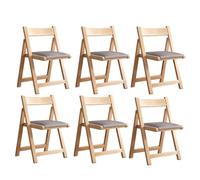 Stackable Folding Dining Chairs Set of 6 - Confortable Space-Saving Chairs for Home, Office, Events & Weddings - Design durable & Stylish for Easy Storage