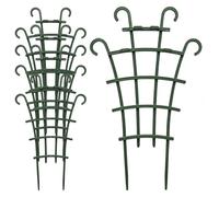 Stackable Plant Trellis - 5-Piece Green Vine Support Stakes | Interlocking Climbing Pole, Vertical Growth Stake for Monstera, Pothos, Ivy, Peas, Indoor, and Outdoor Garden Use