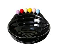 Stackable Salad Bowl Set, Serving Dish Fork Utensils, Yogurt Fruit Vegetable Bowl Kit, Snack Serving Set, for Home Kitchen Party Dining Apartment Dorm Restaurant Countertop Meal Prep 9.06 X 4.53Inches