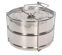 Stackable Steamer Insert Pans, 304 Stainless Steel Steam Pot 2 Tier Steamer for Cooking with Lid for Kitchen Cooking
