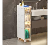 Stackable Storage BinsSlim Bathroom Cabinet High Capacity Transparent Drawer nizer for Toilet Paper & Supplies SpaceSaving Design for Efficient Home Storage