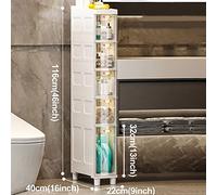 Stackable Storage BinsSlim Bathroom Cabinet with High Capacity Clear Plastic Drawers for Toilet Paper and Essentials SpaceSaving nizer for Home and Office