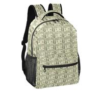 Stacked Us Hundred Dollar Bills Sac à dos d'école avec doublure douce Taille S, Billets de cent dollars empilés, M