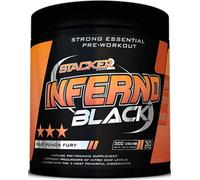 Stacker Inferno Black 300 g fruit punch / Stimulants de pré-entraînement / Stimulant de pré-entraînement à forte teneur en caféine avec une teneur élevée en citrulline et bêta-alanine