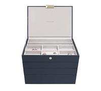 Stackers Lot de 4 galets classiques Bleu marine