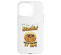 Stackin' It Up - Dessin animé drôle de Pile de crêpes avec Coque pour iPhone 15 Pro Max
