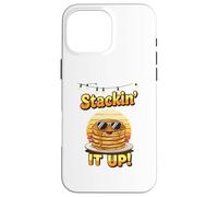 Stackin' It Up - Dessin animé drôle de Pile de crêpes avec Coque pour iPhone 16 Pro Max