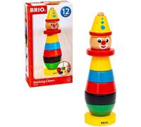 Stacking clown-FSC wood-First age toy-For learning to sort and stack-From 12 months