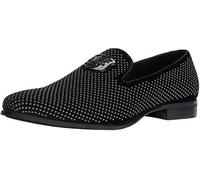 Stacy Adams Homme Swagger Studded Slip on Mocassin, Noir, 45 EU