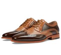 STACY ADAMS Ivingale Chaussures Oxford à lacets pour homme, Brun/multicolore, 49.5 EU