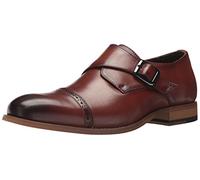 STACY ADAMS Men's Desmond Cap Toe Monk Strap Loafer, Cognac, 7.5 M US