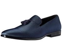 Stacy Adams Men's Tazewell Tassel Slip-on Loafer, Navy, 7.5 M US