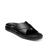 Stacy Adams Montel Cross Strap Slide Sandales Basses pour Homme - - Noir, 43 EU