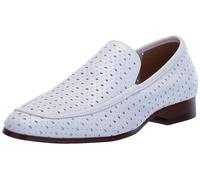 STACY ADAMS Winden Perfed Mocassins à enfiler pour homme, blanc, 44 EU