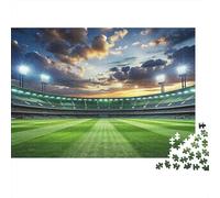 Stade au Coucher du Soleil Puzzle 1000 Pièces pour Adultes Et Enfants Stadium Field à Sunset Scene Jeu Éducatif Jouets Défi Activité Relaxante Cadeaux De Voyage 52x38cm/1000pcs