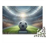 Stade de Football Puzzle 1000 Pièces Puzzle en Famille Scène de Match Papier pour Adultes Loisir 52x38cm/1000pcs