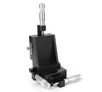 Stade de positionnement linéaire manuel 80 x 80 mm - Table de scène coulissante de laboratoire pour levage vertical et coupe de micromètre - Plateforme de réglage de précision avec roulements à