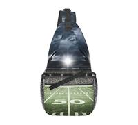 Stade Football Satdium Field Light Night Fashion Cross Chest Bag Diagonally Adjustable Straps High Capacity Sport Travel Work Daily Use, Noir , Taille unique