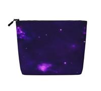 Stade Football Satdium Field Light Night Print Faux Chanvre Trousse de maquillage - Trousse de toilette de voyage pour femme, rangement quotidien, voyages d'affaires, et plus encore, Ciel magique