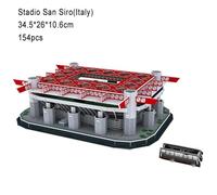 Stade San Siro - Puzzle 3D classique pour enfants, Stade de football mondial, Terrain de jeu de football euro