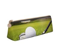 Stadium Before Match Night Trousse à crayons triangulaire et pochette à cosmétiques, organiseur à fermeture éclair en cuir PVC pour l'école, le bureau, les voyages, Balle de golf sport, One Size