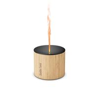 Stadler Form Aroma Diffuser Nora avec habillage en bambou et couvercle en aluminium, pour l'intérieur et l'extérieur, diffuse des huiles essentielles, effet de flammes, sans fil jusqu'à 7 h
