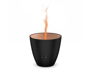 Stadler Form Aroma Diffuser Zoe diffuse des Huiles Essentielles avec un Effet de Flamme Unique, pour une Aromathérapie Relaxante, Noir