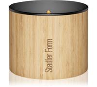 Stadler Form Aroma Diffuser Nora avec habillage en bambou et couvercle en aluminium, pour l'intérieur et l'extérieur, diffuse des huiles essentielles, effet de flammes, sans fil jusqu'à 7 h
