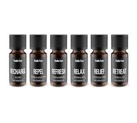 Stadler Form Set d'huiles parfumées, huiles essentielles 100%, pack de 6, orange-clou de girofle, eucalyptus-citronelle, citron-romarin, eucalyptus-thym, lavande-cèdre, sapin-pin, 6x10 ml