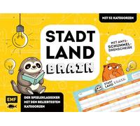 Stadt, Land, Brain - Der Spieleklassiker mit den beliebtesten Kategorien: Der ultimative Stadt, Land, Fluss-Spieleblock mit 52 Kategorien und Anti-Schummel-Drehscheibe - Von 8-99 Jahren