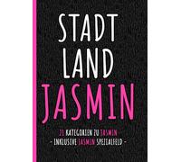 Stadt Land Jasmin | Das perfekte Geschenk für Jasmin zum Geburtstag, Weihnachten, Wichteln oder Namenstag | lustiges JGA Spiel: Personalisierte ... Kollegin, Partnerin Frau namens Jasmin