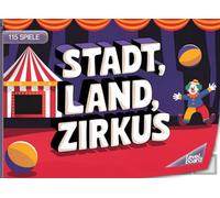 Stadt, Land, Zirkus - 115 Spiele: Stadt, Land, Zirkus - Spielblock für Artistik-Fans | Geschenkidee für Zirkusliebhaber, Dompteure, Clowns - Quiz Spiel Manege